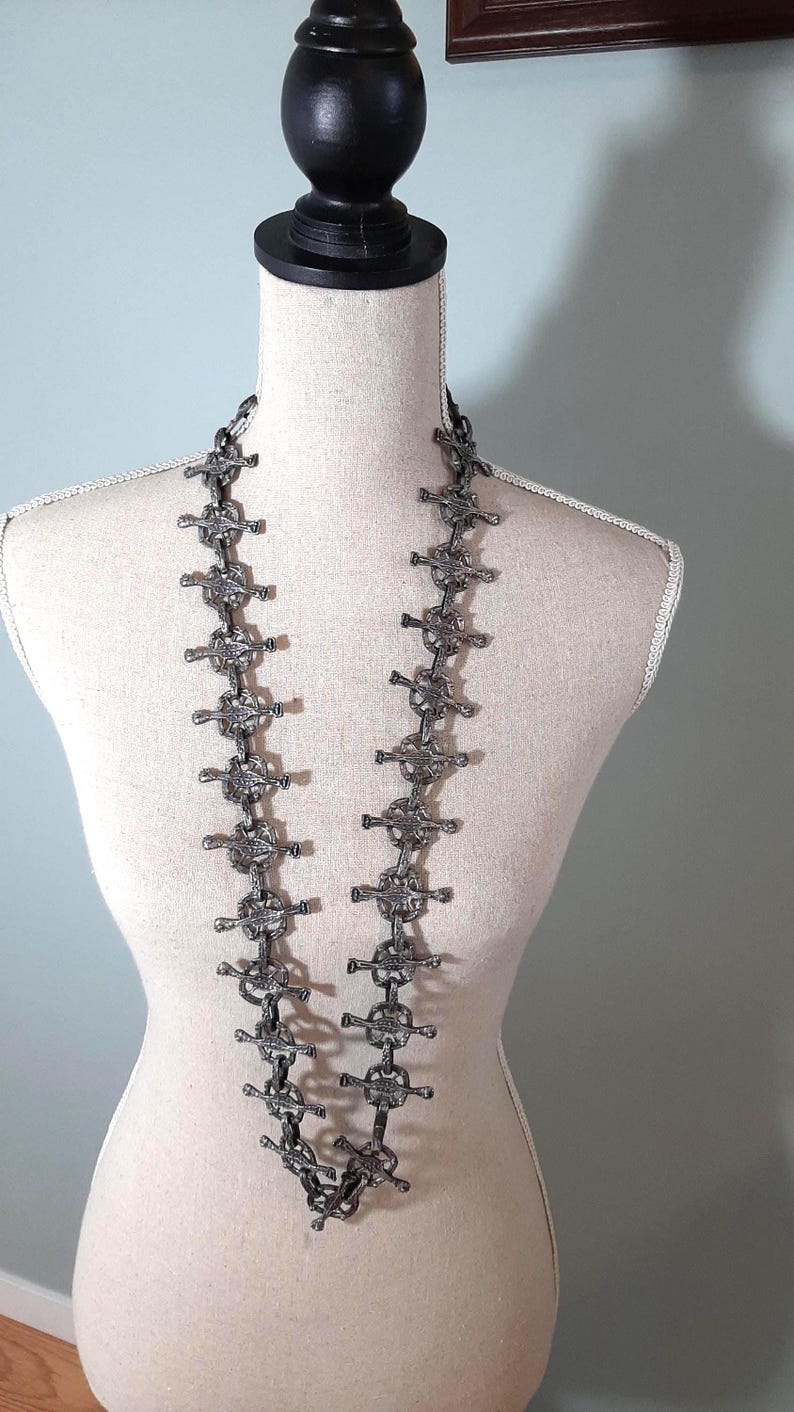 Gothic Mittelalter Kette Gürtel - Chunky Halskette, Cosplay Fashion Statement Bild 6
