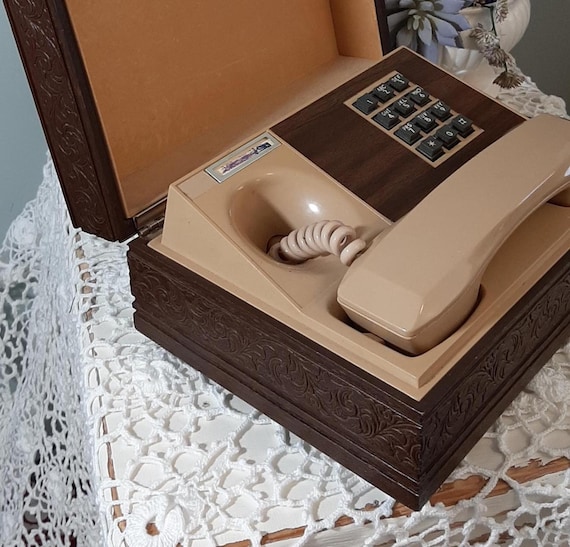 Vintage 1970's Deco-tel Boxed Executive Desk Telephone Deco-tel