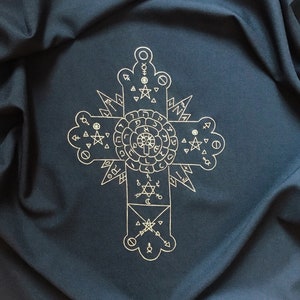 Rose Kreuz Altar Tuch Golden Dawn Symbol Hexe Wohnkultur Hexerei Lieferungen Handgefertigt