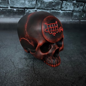 Bune Demon sigil Goetia Altar skull Lesser key Solomon Demonology Witchcraft supplies Sorcery Handcrafted