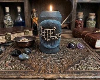 Bune Sigil Goetia Lesser key Solomon Altar Candlestick