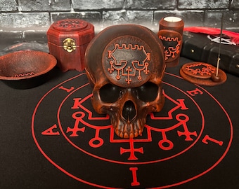 72 Dämonen Kleiner Schlüssel Solomon Goetia Sigil Altar Schädel