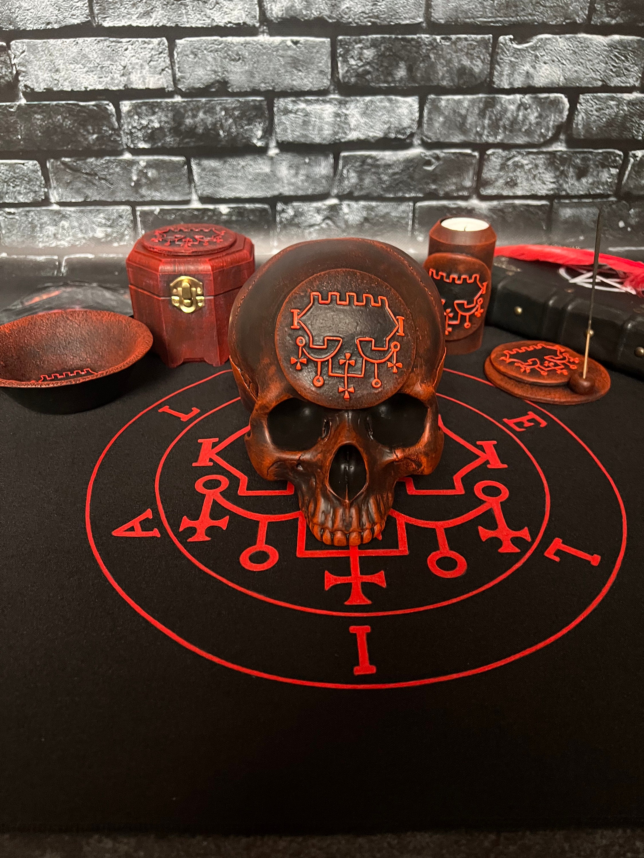 ゴエティア 72の悪魔 小鍵 ソロモンの印 祭壇の頭蓋骨 - Etsy 日本