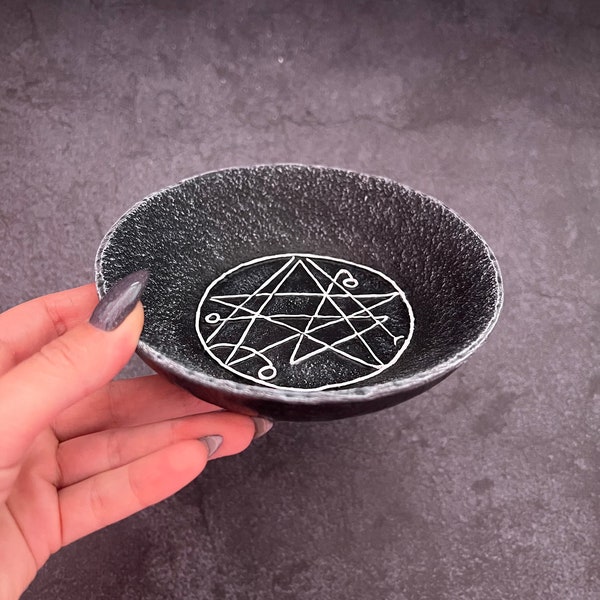 Necronomicon Offering bowl Altar Plate Witchcraft supplies  Sorcery