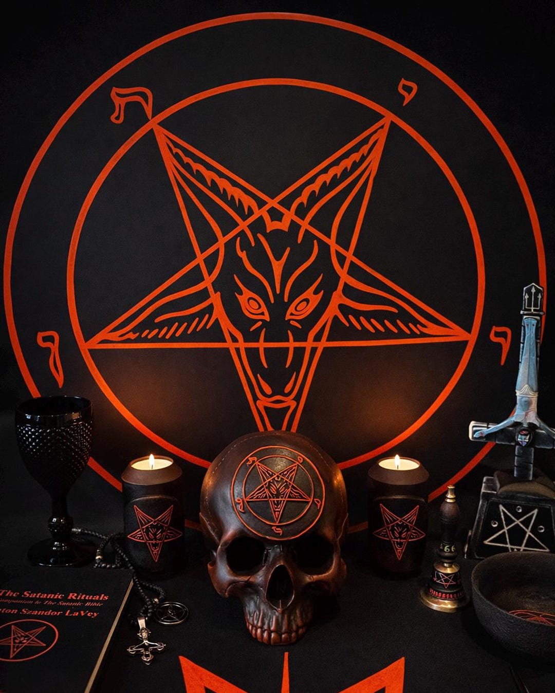 Baphomet Wall Plaque Occult Altar Decor Ritual Art - Etsy Australia