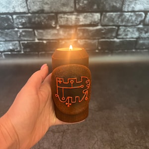 Stolas Goetia Kerzenständer | Dämon Sigil Ritual Kerzenhalter | Okkulter Altar Dekor | Handgefertigte Magie Zubehör