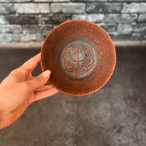 Haures Goetia Demon sigil Altar Ritual offering bowl Solomon magic Demonology Occult Witchcraft supplies Handcrafted