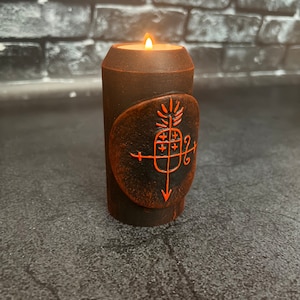 Santa Muerte Sigil Holy Death Altar Ritual candlestick Witchcraft supplies Sorcery Handcrafted