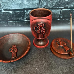 Conjunto de la Santa Muerte, ritual de la Santa Muerte, herramienta de altar, decoración oculta, suministros de brujería, hechicería