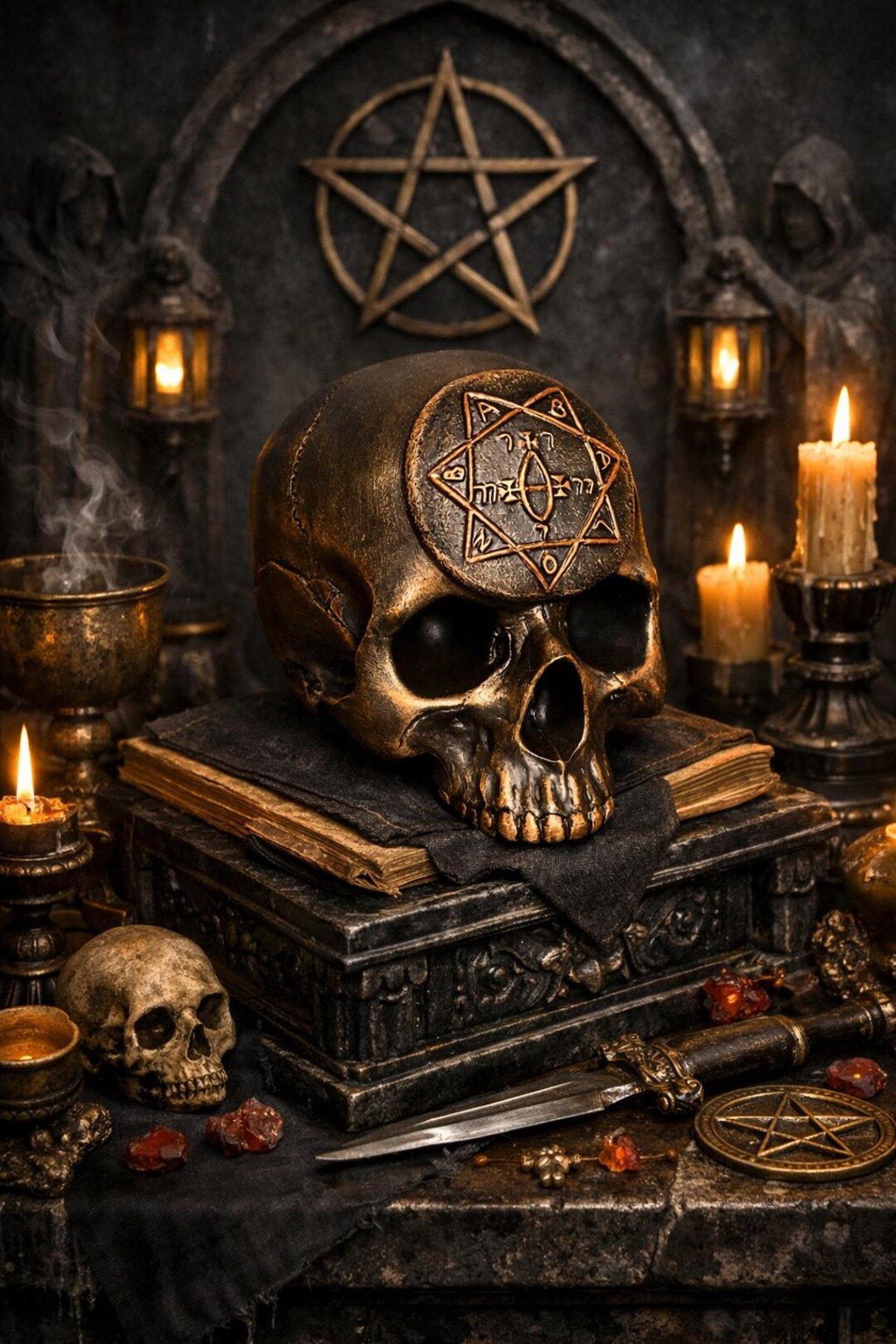Babalon Goddess Altar Skull, Thelemic Ritual Decor, Sacred Feminine ...