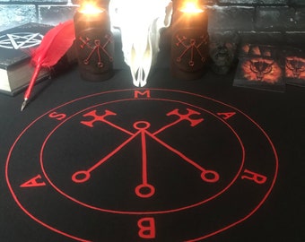 Marbas Demon Sigil Goetia Altar Ritual tablecloth