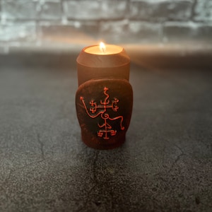 Pazuzu Altar Ritual candlestick Demonology Occult Tool Witchcraft supplies  Handcrafted