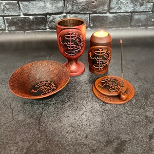 Asmoday Goetia Demon Sigil Ritual Altar SET Lesser Key Solomon Witchcraft supplies Sorcery Handcrafted