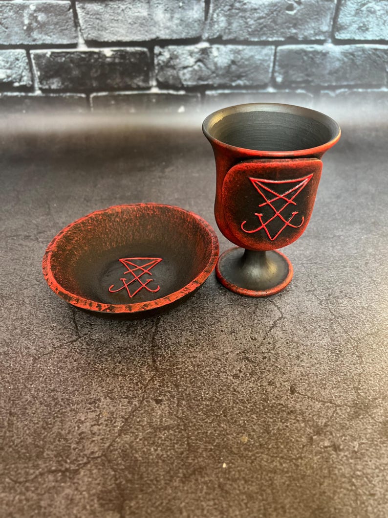 Red Ritual Emblem Lucifer Sigil Occult Altar Ritual SET - Etsy