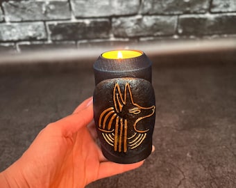 Anubis ägyptischer Altar Kerzenständer