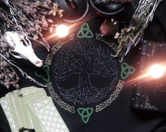 Tree of life Alter cloth Magic tablecloth Witch  Altar Witchcraft supplies  Sorcery