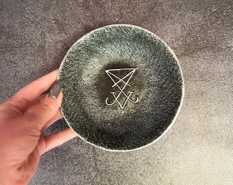 Lucifer Sigil Occult Altar Offering plate
