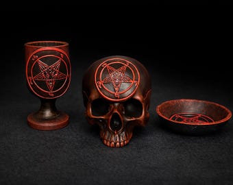 Baphomet Satanic Occult tools Altar Ritual SET