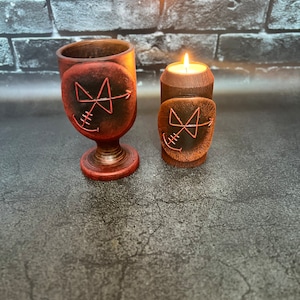Abaddon Demon Sigil Set Altar Ritual Occult decor Witchcraft supplies  Handcrafted
