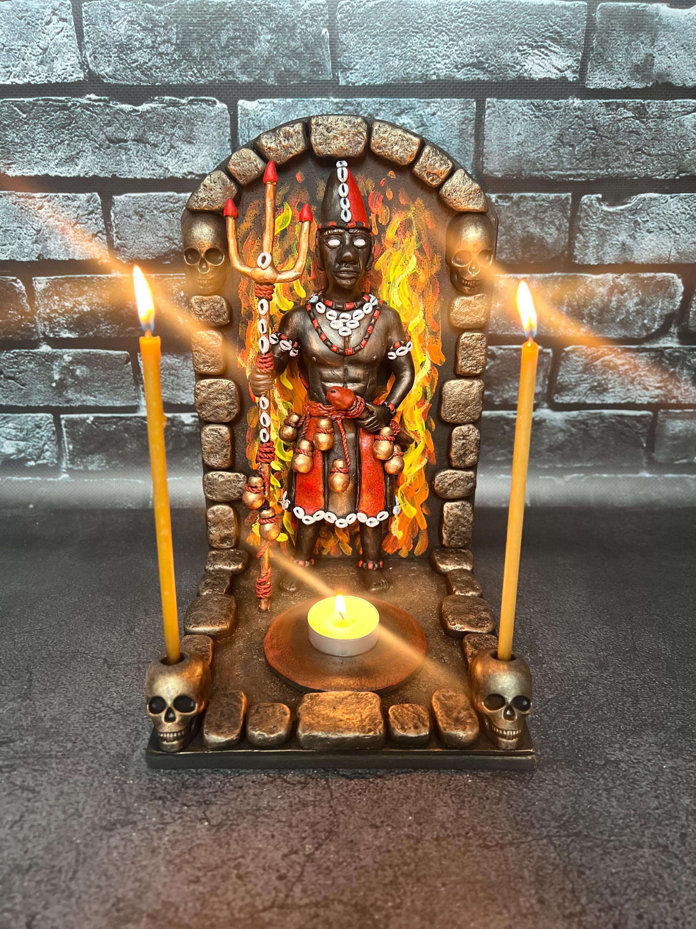 【  Espiritu customceu  】 Eshu Esu Exu Ritual Statue | African Voodoo Altar Deity