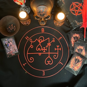 Beleth tablecloth Goetia demon sigil Altar cloth Witchcraft supplies  Sorcery