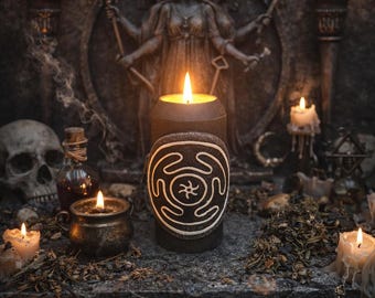 Hecate Triple Goddess Altar Ritual candlestick