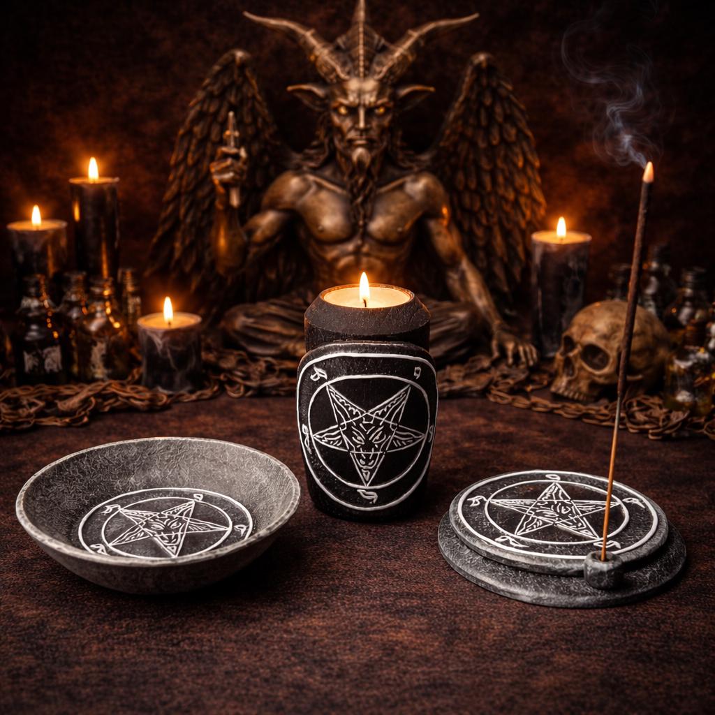 Baphomet Sigil Satanic Altar Set Occult Supplies Ritual Tools - Etsy