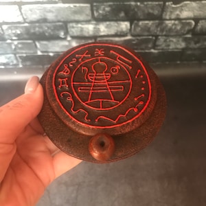 Secret seal Solomon Altar Ritual incense holder Occult tool Witchcraft supplies Handcrafted