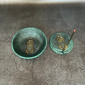 Conjunto de altar de escarabajo / Decoración ritual egipcia / Herramientas de brujería con el símbolo sagrado Khepri / Kit de ofrendas paganas / Conjunto espiritual artesanal