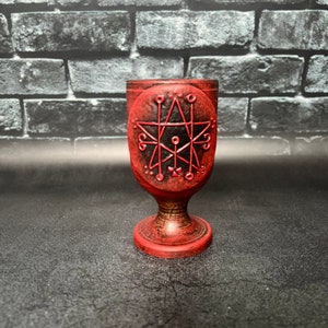 Astaroth Goetia Demon sigil Ritual Altar Cup  Lesser Key Solomon Witchcraft supplies  Sorcery Handcrafted