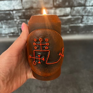 Dantalion Goetia Demon Altar Ritual candlestick Lesser Key Solomon 72 demons Solomon magic Demonology Witchcraft supplies Handcrafted