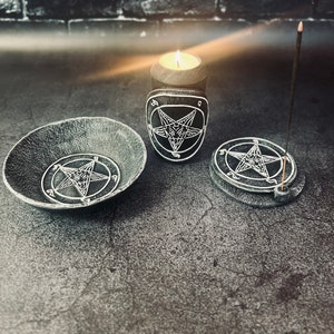 Baphomet Altar Ritual Set Anton Lavey sigil Satan decor Occult Witchcraft supplies Sorcery Handcrafted