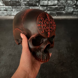 Papa Legba skull   Voodoo symbol Ritual Altar Witchcraft supplies Sorcery