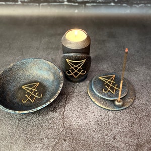 Lucifer Sigil Altar Ritual SET Demonology Occult tool Witchcraft supplies Sorcery Handcrafted