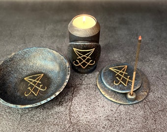 Lucifer Sigil Altar Ritual SET Demonology Occult tool Witchcraft supplies Sorcery Handcrafted