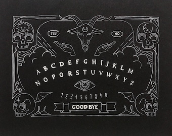 Ouija Satan cloth Gothic decor Witch altar Altar Witchcraft supplies Handcrafted