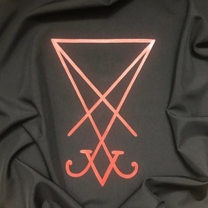 Lucifer Demon Sigil Altar Ritual tablecloth Occult tool Demonology Witchcraft supplies  Handcrafted