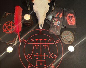 Foras tablecloth Goetia 72demon sigil  Solomon demonology  Occult Altar Witchcraft supplies