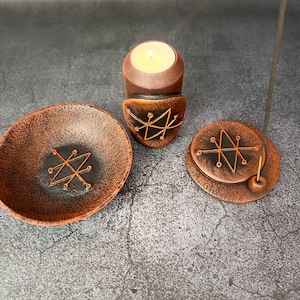 Azazel Sigil Altar SET Ritual tool Fallen Angel Luciferian path Demonology Left hand Witchcraft supplies Handcrafted
