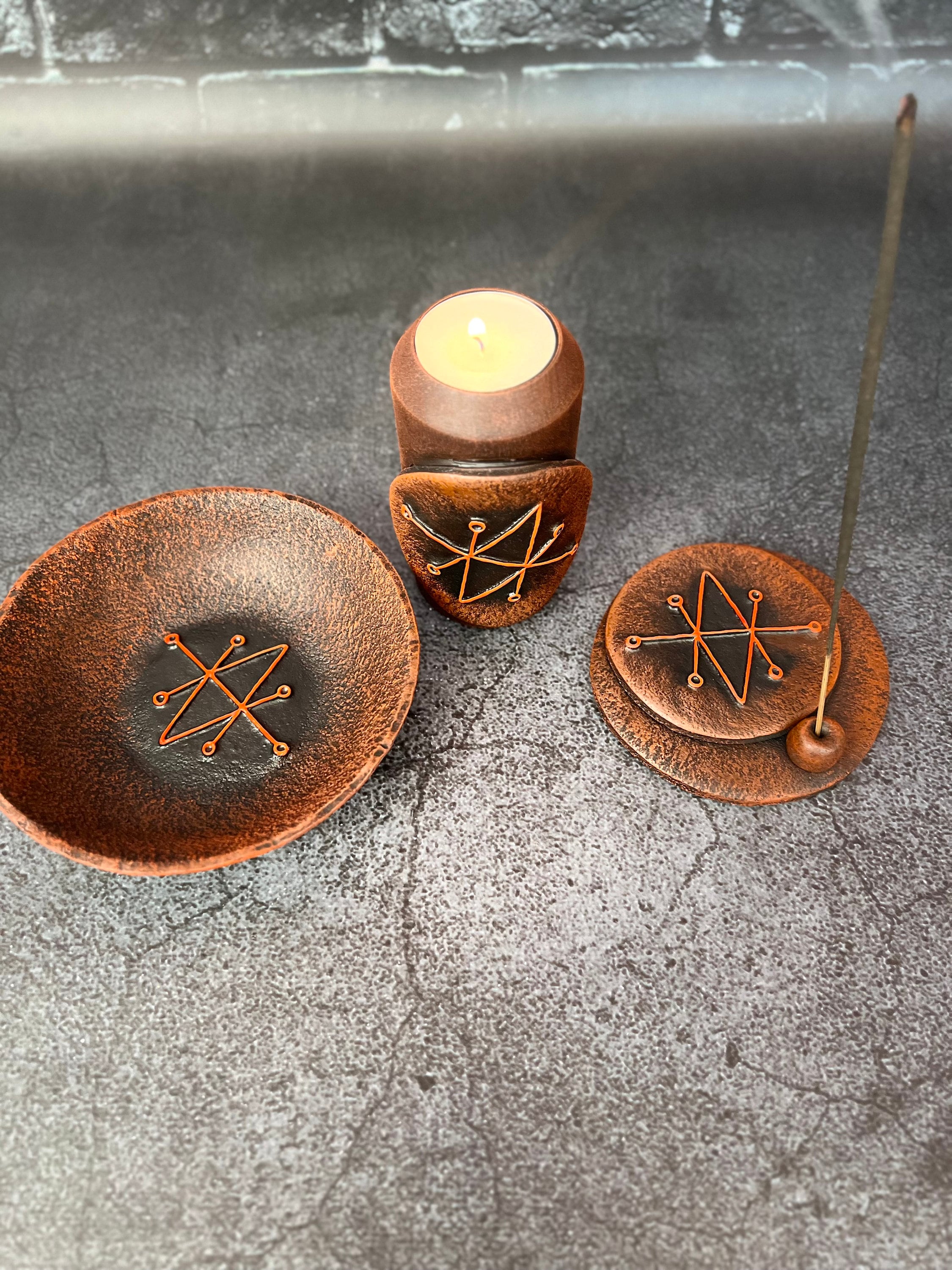 Azazel Sigil Altar SET Ritual tool Fallen Angel Luciferian path Demonology Left hand Witchcraft supplies Handcrafted