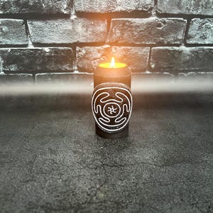 Castiçal ritualístico para altar da Deusa Tríplice Hécate