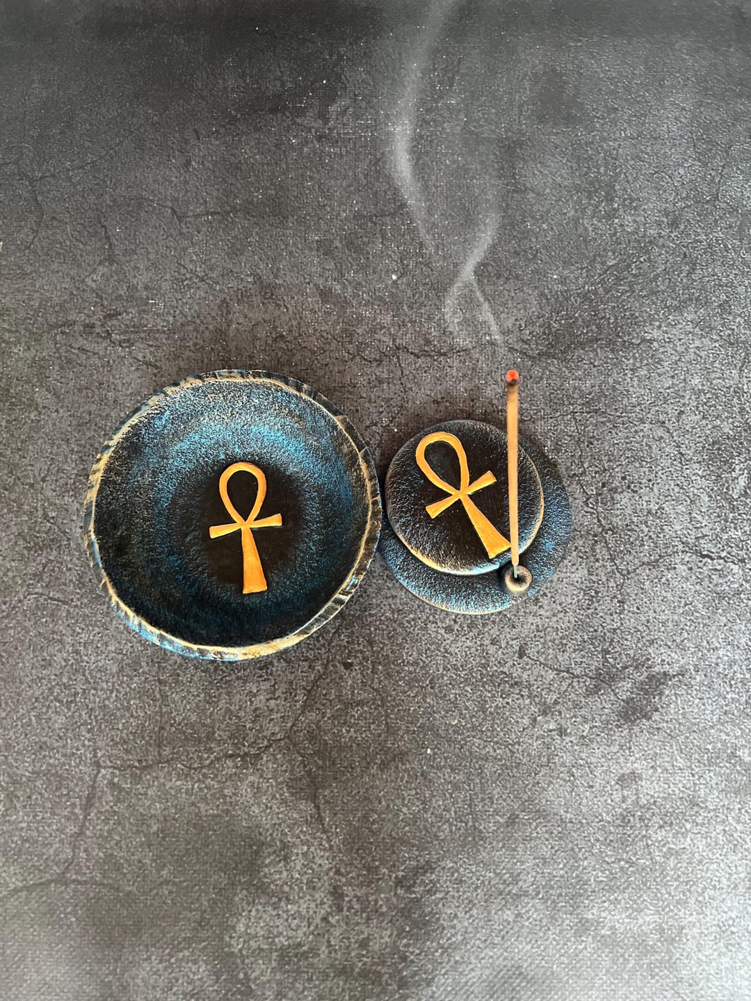 Ankh Symbol Egyptian Altar Ritual Set | Wiccan Pagan Spiritual Tools ...