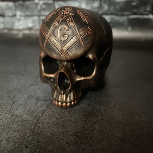 Masonic decor Mason Skull Handcrafted