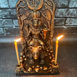 Purson Demon Sigil Goetia Altar Statue Unique Handcrafted Solomon magic Ritual tool Witchcraft Handcrafted