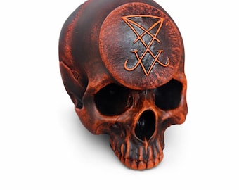 Lucifer Sigil Altar skull Occult decor