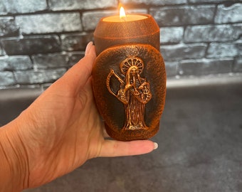 Santa Muerte candlestick Death Candle holder altar Santa Muerte altar Witchcraft supplies  Sorcery