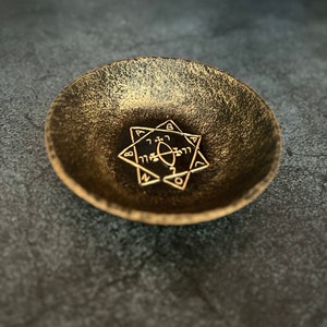 Babalon Thelema Crowley Altar Ritual offering bowl  Witchcraft supplies Sorcery Occult tool Handmade