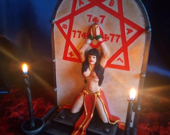 Babalon statue Thelema Crowley Babalon sigil altar tool Witch home decor Witchcraft supplies Sorcery