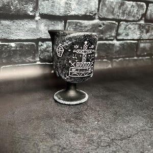 Baron Samedi Haitian Voodoo Altar chalice Ritual cup Witchcraft Loa Death Handcrafted
