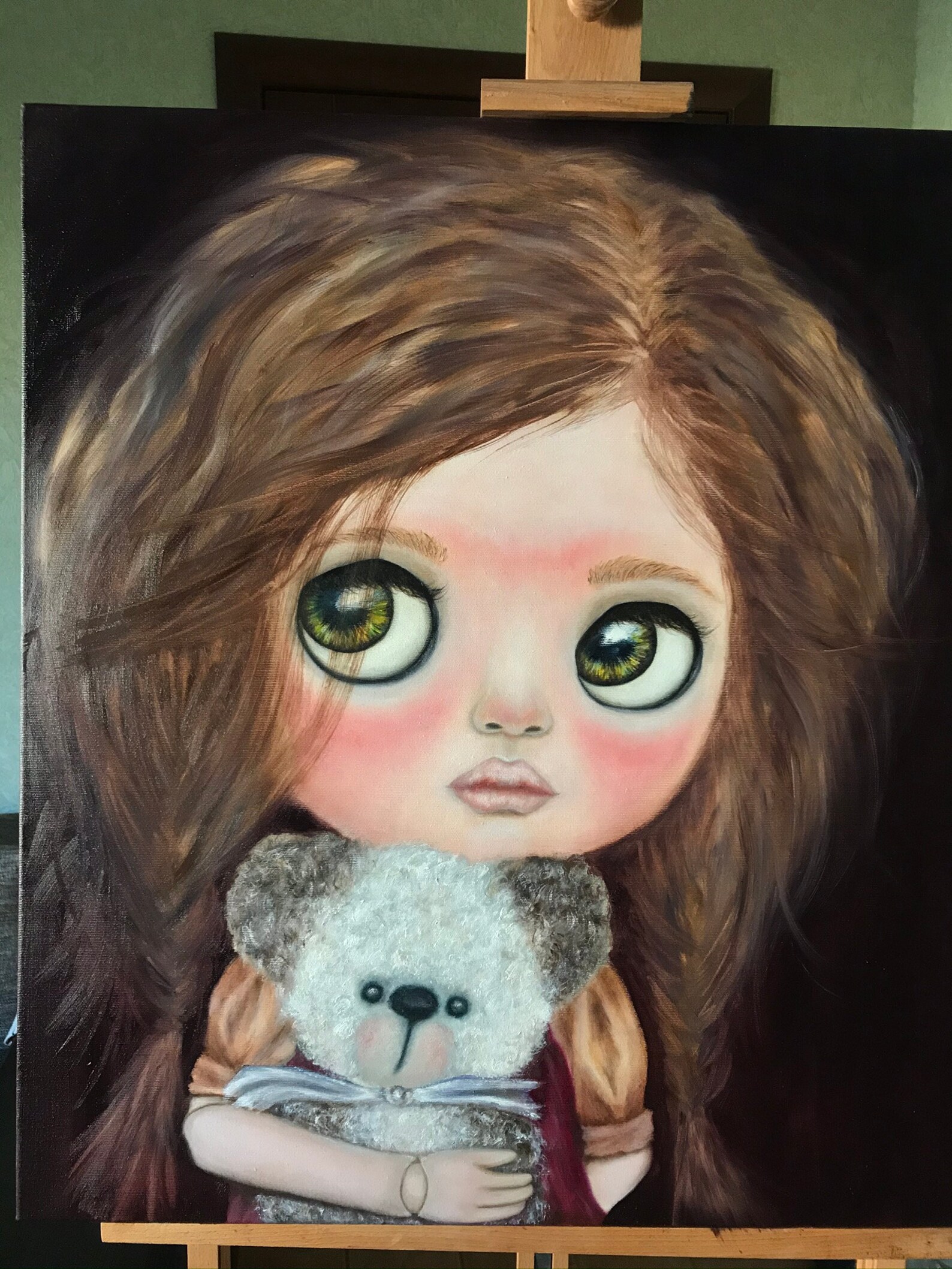 Doll Blythe Original Oil Painting on Stretched Canvas Gift Etsy
